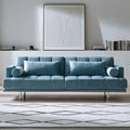 Tapicerowana sofa do salonu, o nowoczesnej formie, kolor: jasnoniebieski